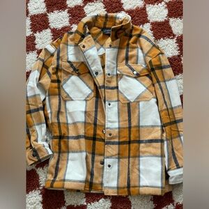 NWT Oversized Thick Yellow Flannel